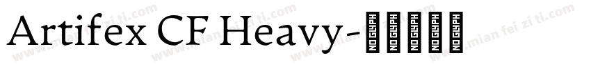Artifex CF Heavy字体转换
